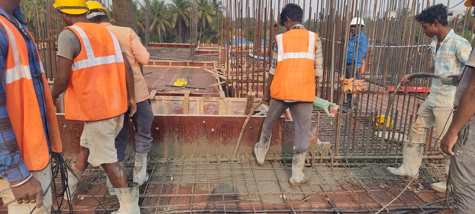 columns and beams concrete work in progress