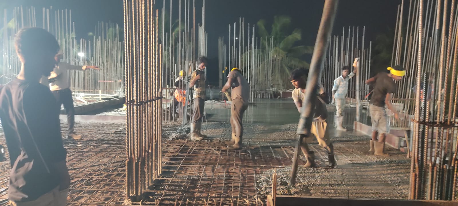 columns and beams concrete work in progress