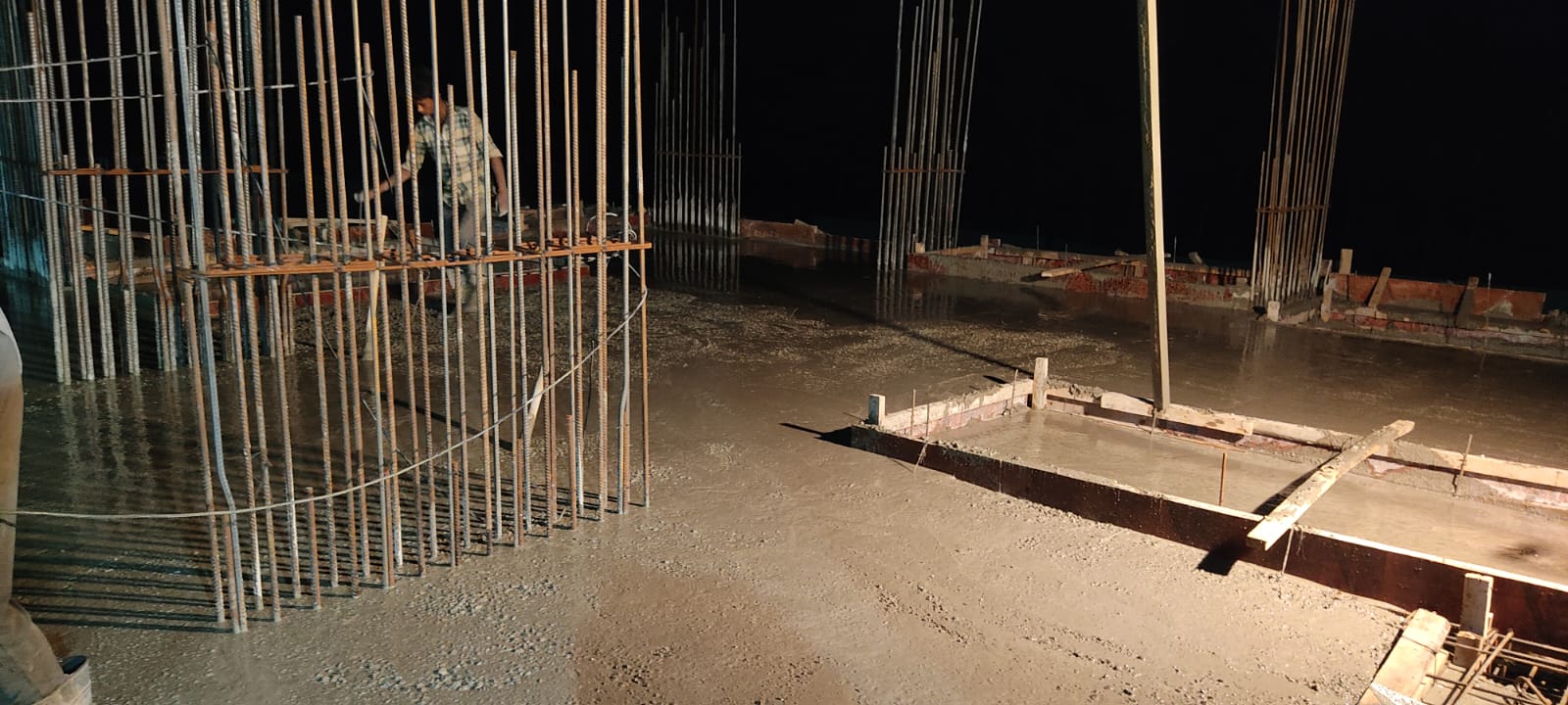 columns and beams concrete work in progress